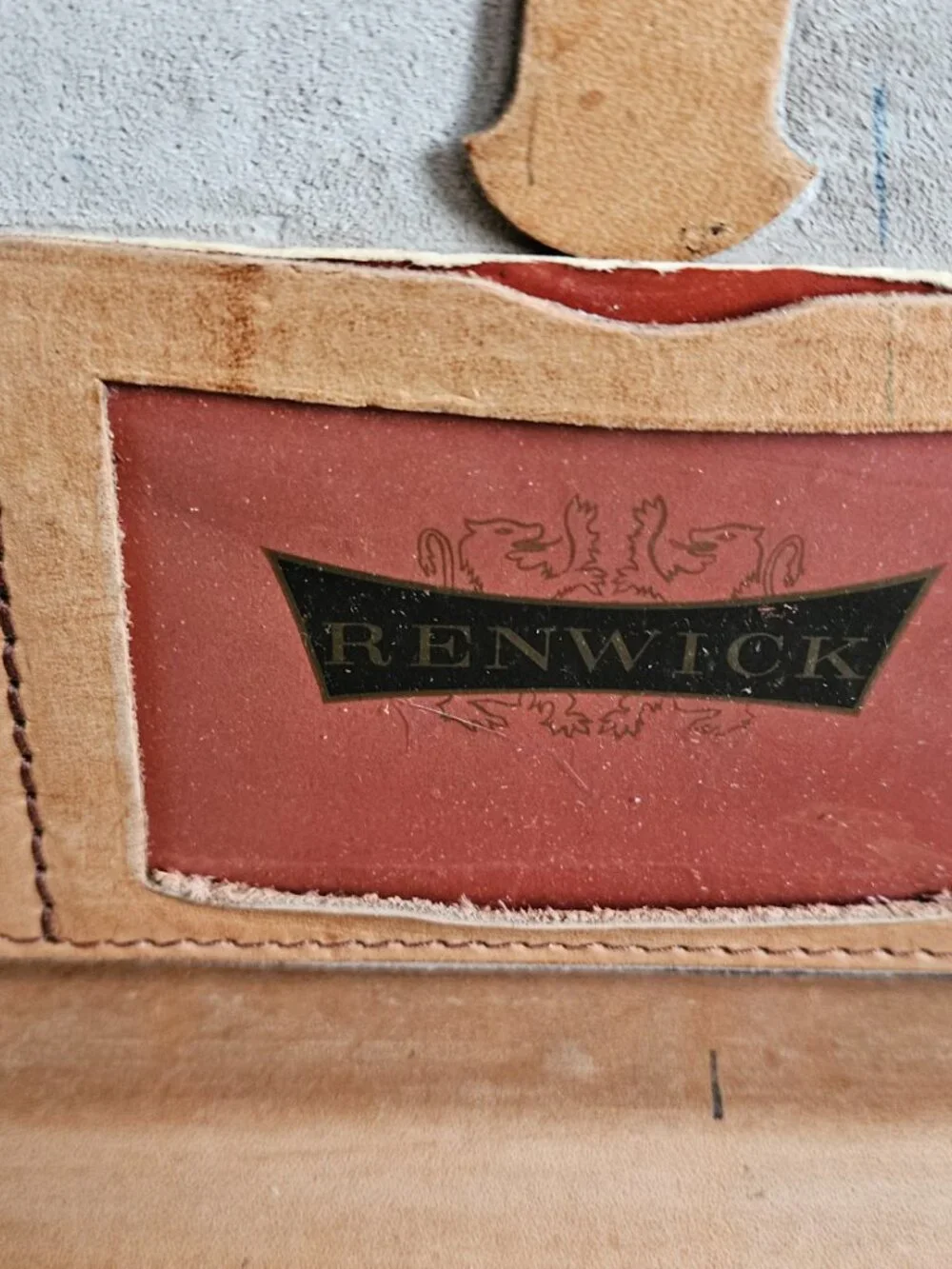 VINTAGE 1970s RENWICK DISTRESSED CANADIAN CARIBOU LEATHER BRIEFCASE {#91-4}